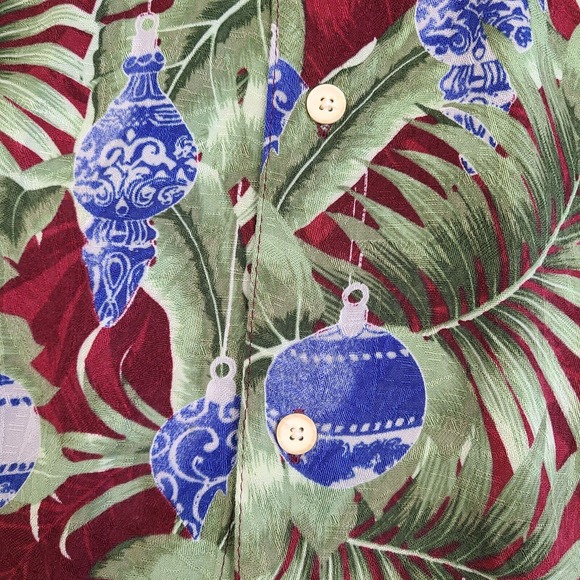 Tasso Elba Island Shirt Men's XL Multicolor Hawaiian Christmas Festive Rayon - Picture 8 of 14